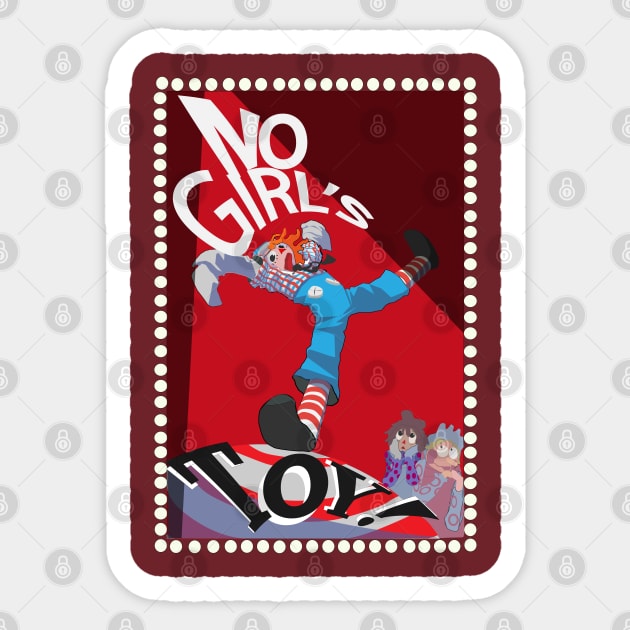 No Girl s Toy No Girls Toy Sticker TeePublic